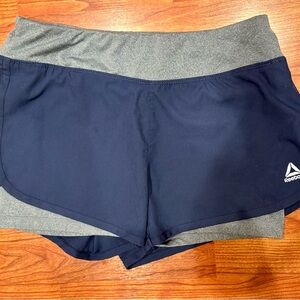 Reebok Women's Athletic Shorts in Navy and Gray